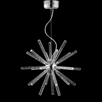 Soyuz 19.5" Adjustable Integrated LED Starburst Metal/Acrylic Pendant - JONATHAN Y